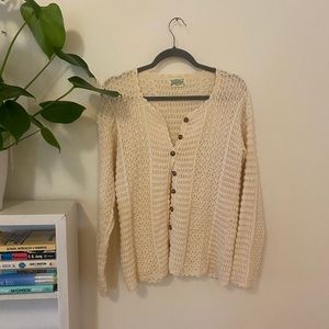 Vintage Cream Knit Cardigan